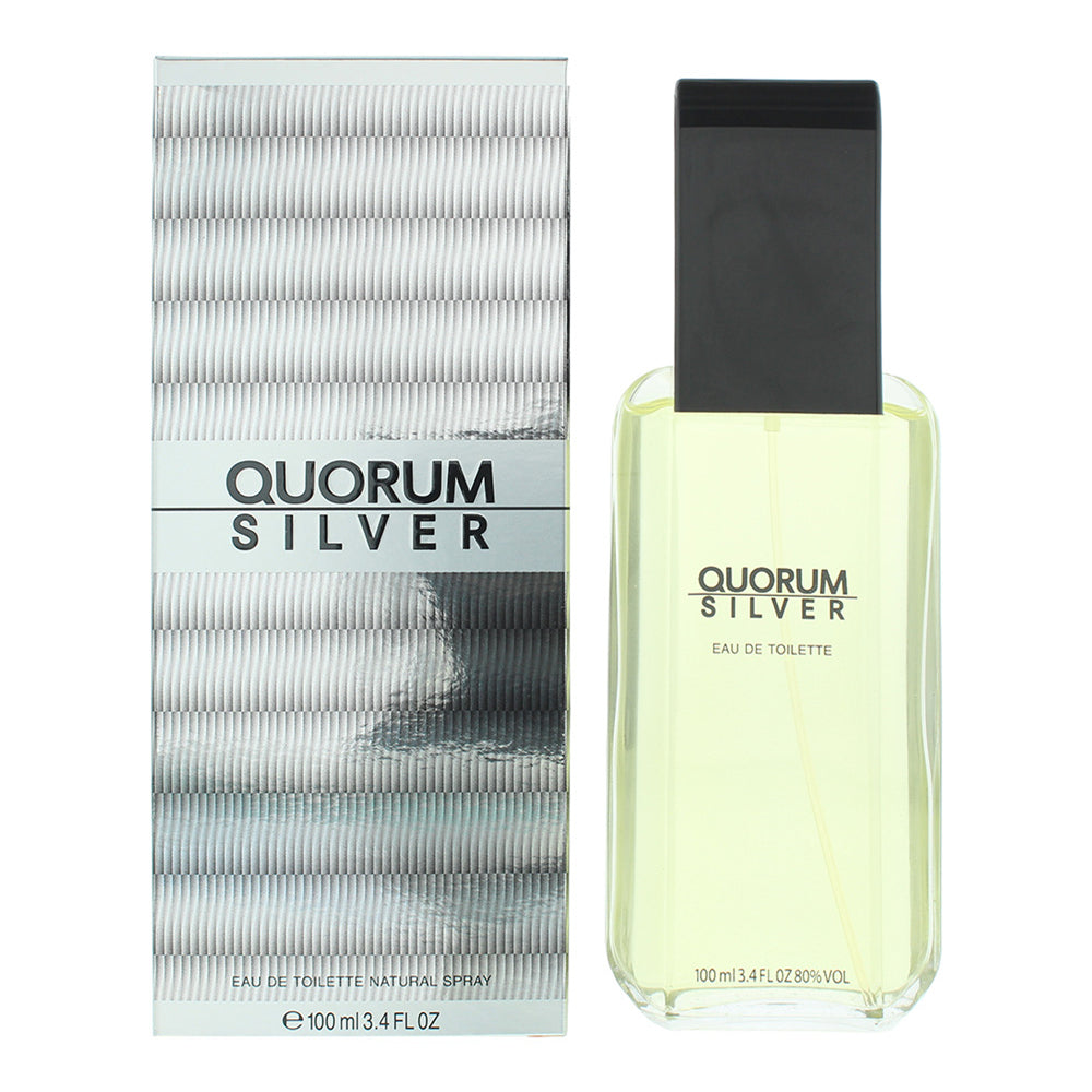 Puig Quorum Silver Eau de Toilette 100ml - Glow Empire