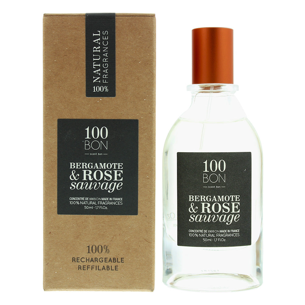 100 Bon Bergamote Rose Sauvage Concentre Refillable Eau de Parfum 50ml - Glow Empire