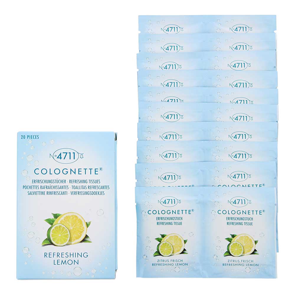 4711 Colognette Refreshing Lemon Tissues 20pcs - Glow Empire