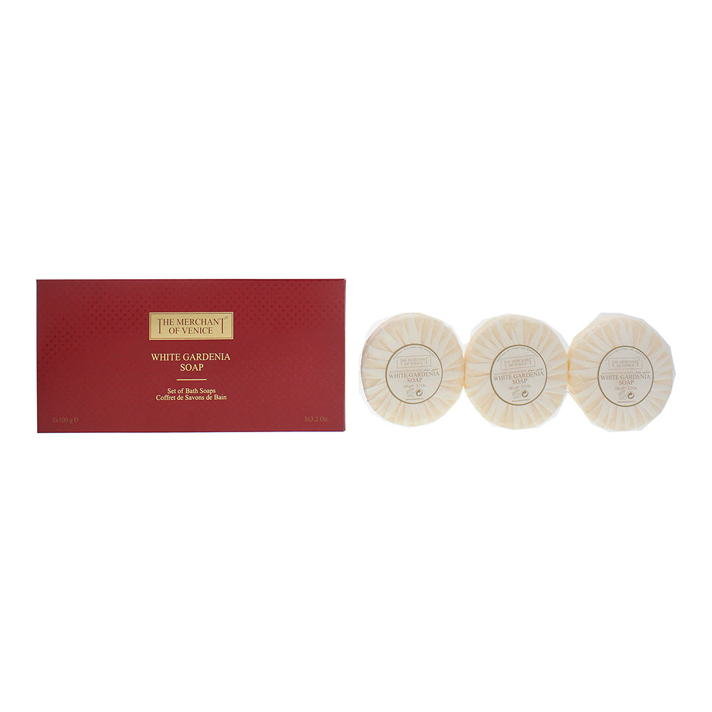 The Merchant of Venice White Gardenia Soap 3 x 100g - Glow Empire