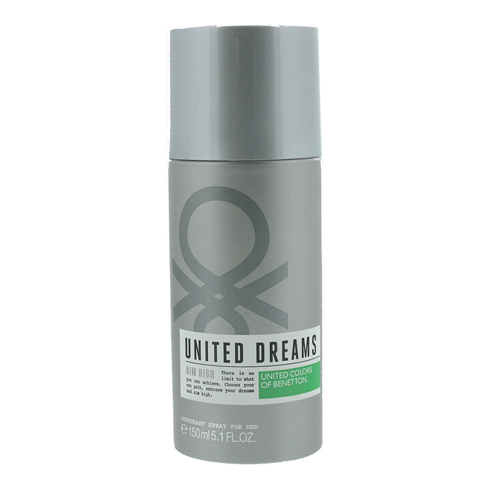 United Colors of Benetton United Dreams Aim High Deodorant Spray for Men 150ml - Glow Empire