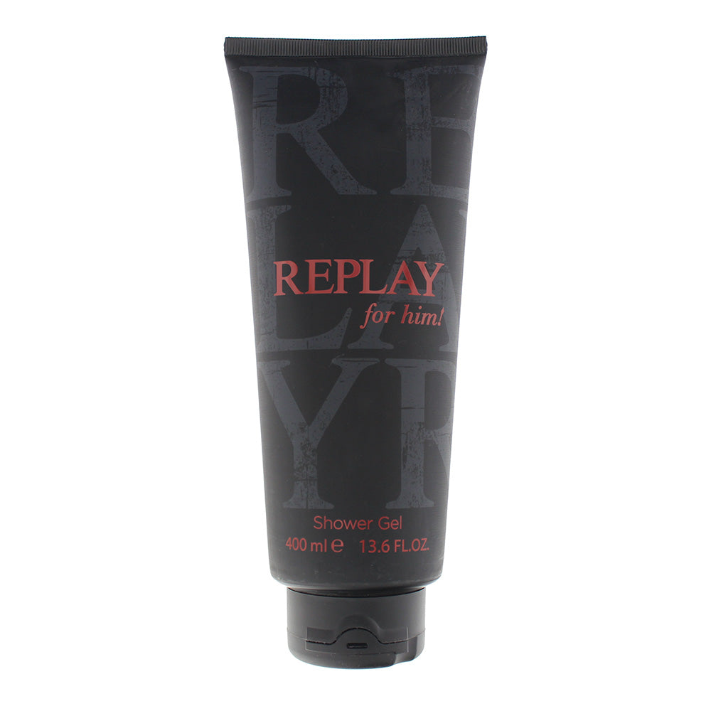 Replay For Him Shower Gel 400ml - Glow Empire