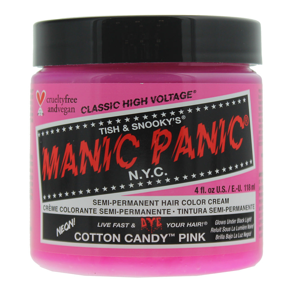 Manic Panic Classic High Voltage Cotton Candy Pink Semi-Permanent Hair Color Cream 118ml - Glow Empire