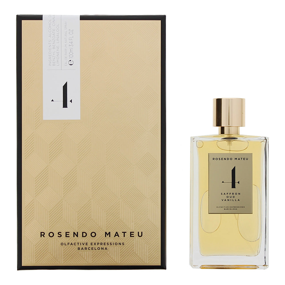 Rosendo Mateu Nº 4 Saffron, Oud, Vanilla Eau de Parfum 100ml Spray - Glow Empire