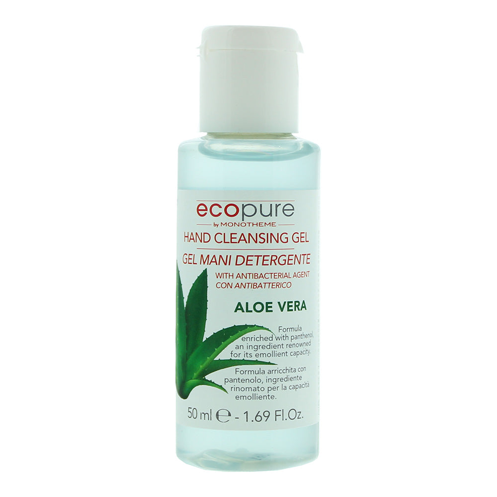 Monotheme Ecopure Hand Gel 50ml - Aloe Vera - Glow Empire