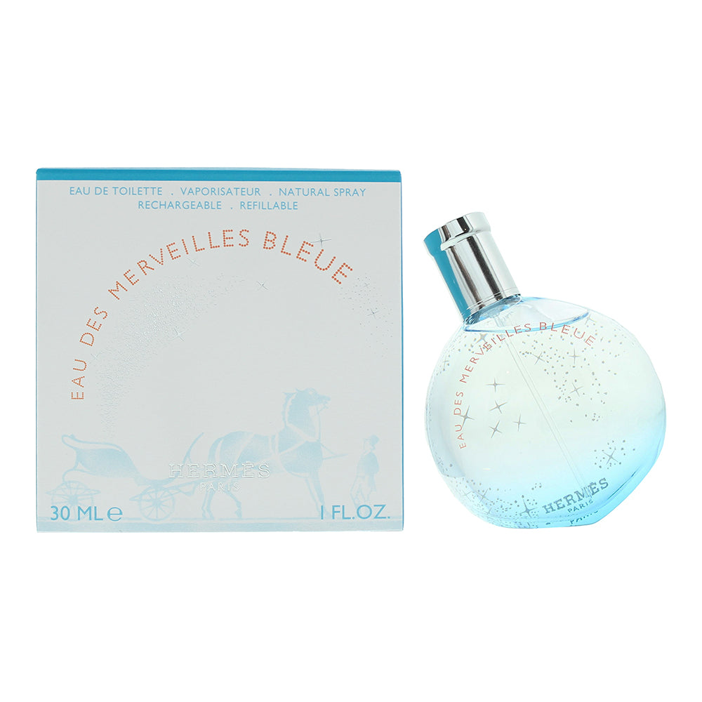 Hermès Eau des Merveilles Bleue Eau de Toilette 30ml Refillable Spray - Glow Empire
