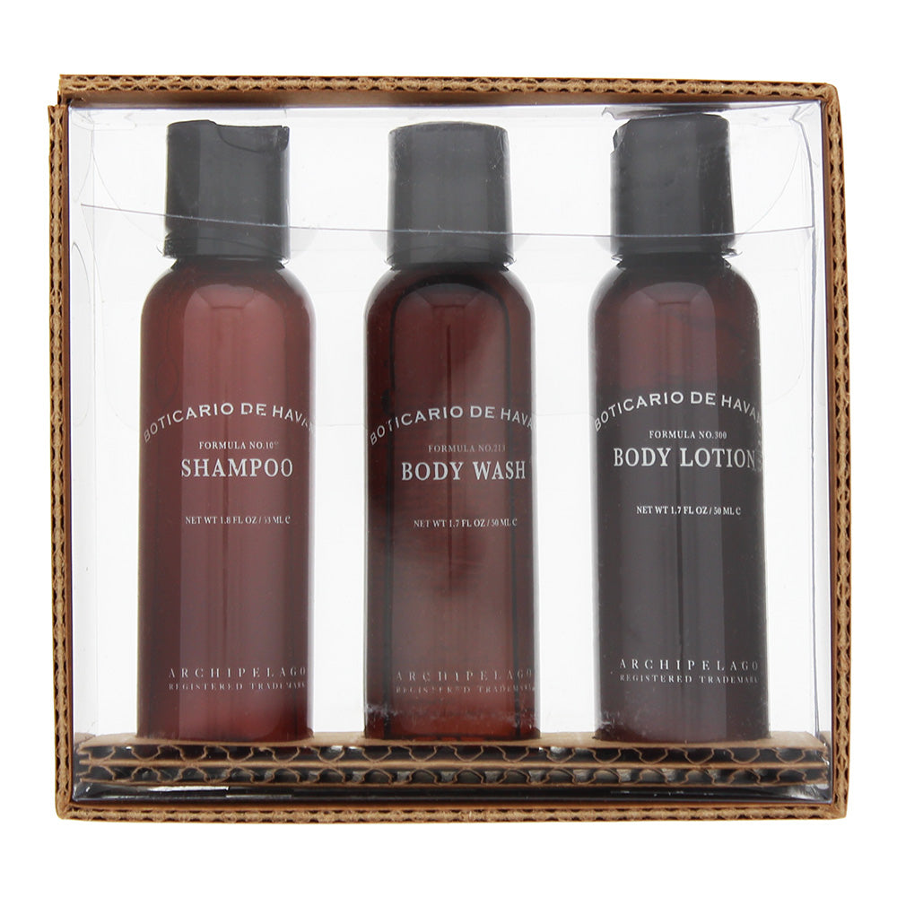 Archipelago Botanicals Botanico de Havana Gift Set 53ml Shampoo + 53ml Body Wash + 53ml Body Lotion - Glow Empire