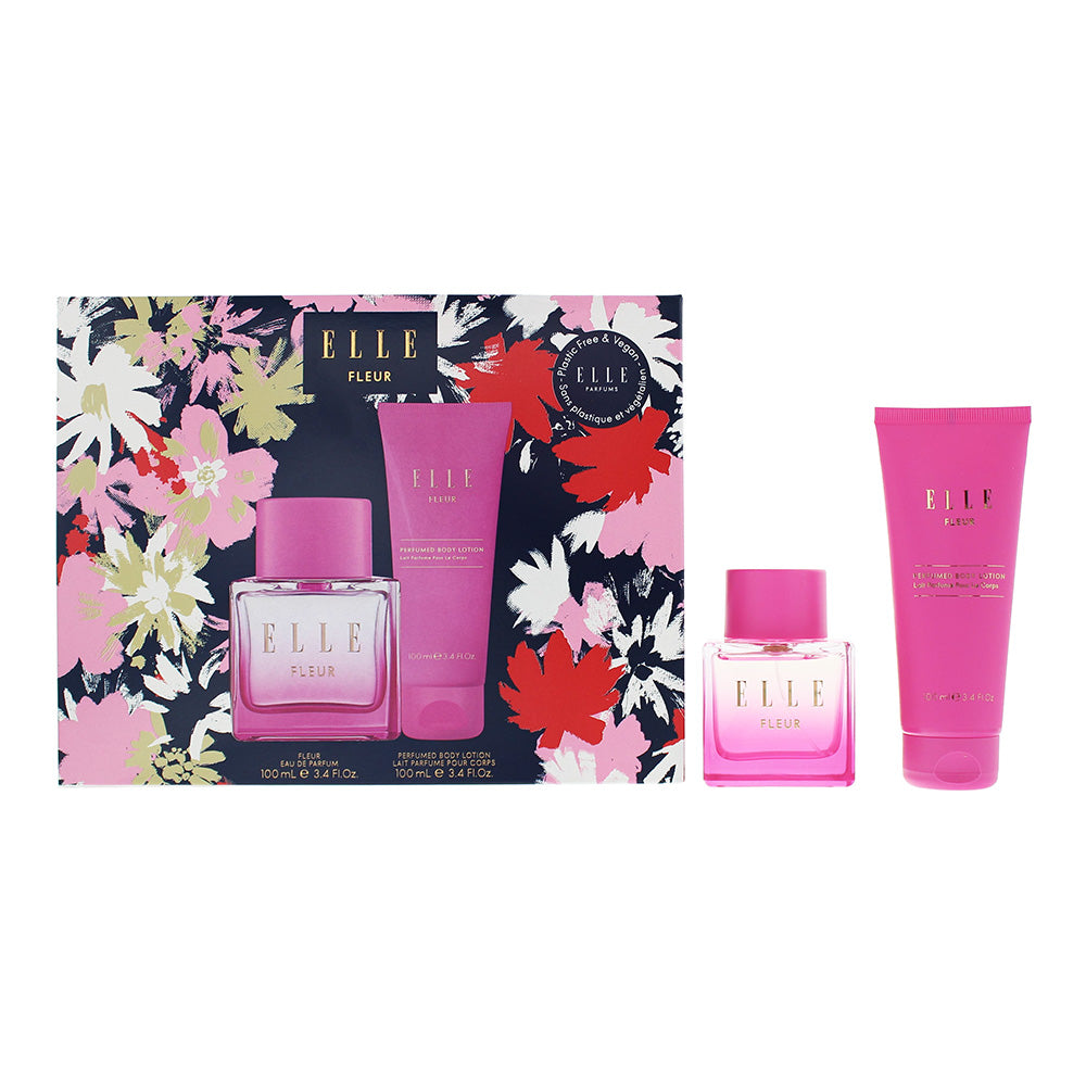 Elle Fleur 2-Piece Gift Set (Eau de Parfum 100ml, Body Lotion 100ml) - Glow Empire