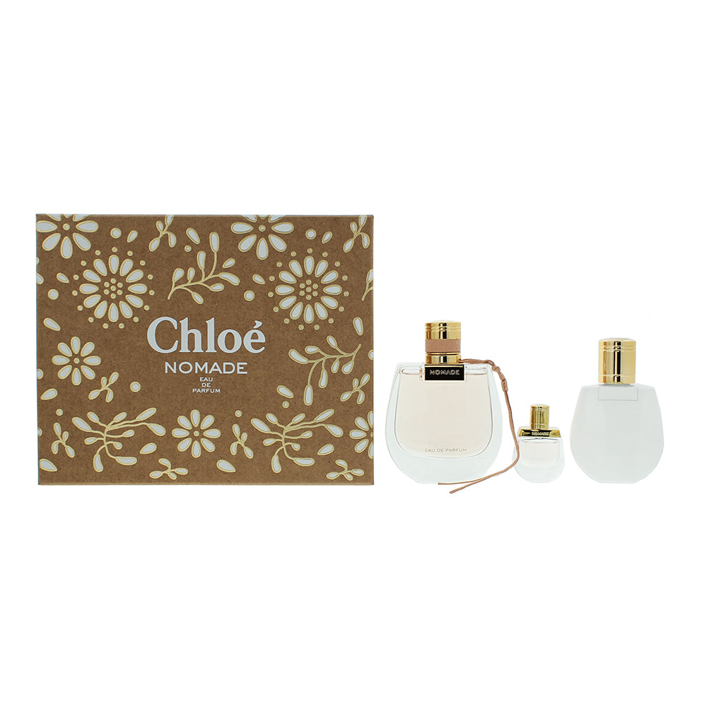 Chloé Nomade 3 Piece Gift Set Eau De Parfum 75ml - Body Lotion 100ml - Eau De Parfum 5ml - Glow Empire