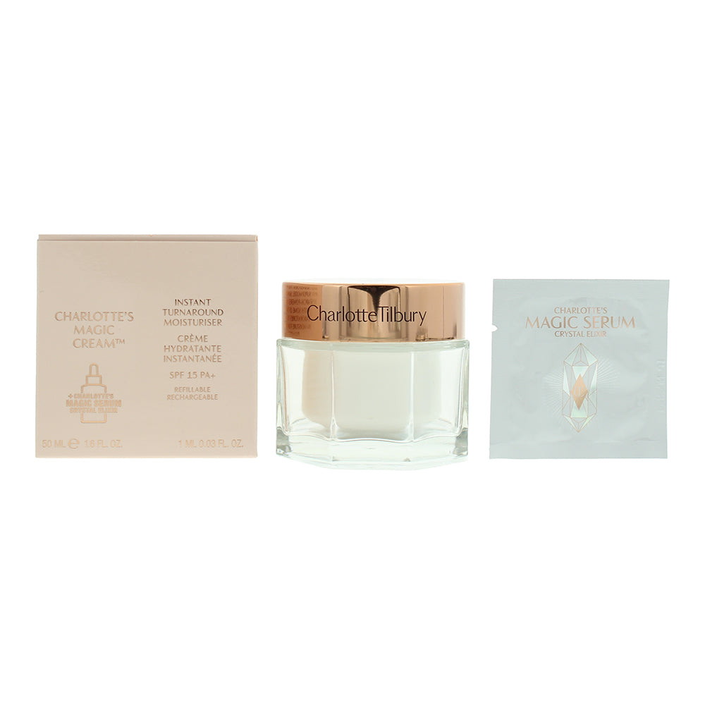 Charlotte Tilbury Charlotte's Magic Cream 50ml + 1ml Magic Serum Crystal Elixir - Glow Empire