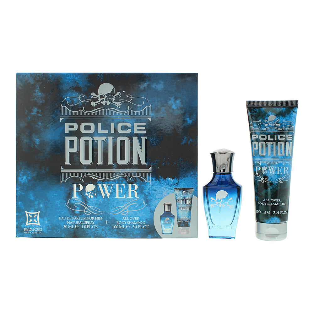 Police Potion Power 2-Piece Gift Set Eau de Parfum 30ml, Shower Gel 100ml - Glow Empire