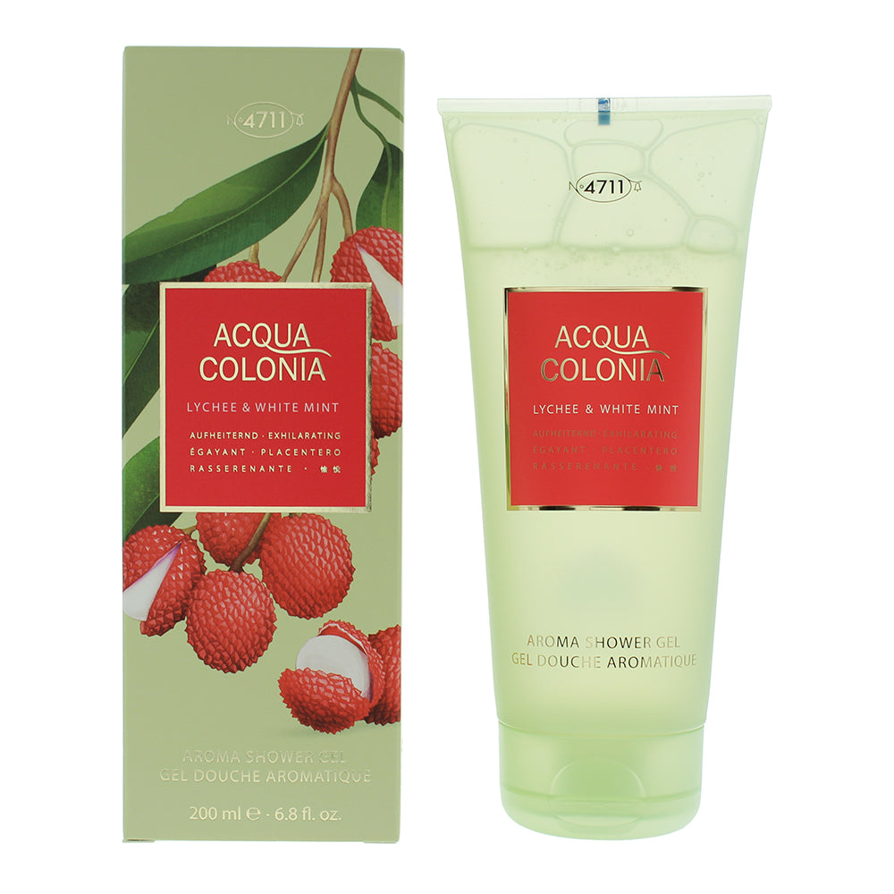 Mäurer & Wirtz 4711 Acqua Colonia Lychee & White Mint Aroma Shower Gel 200ml - Glow Empire