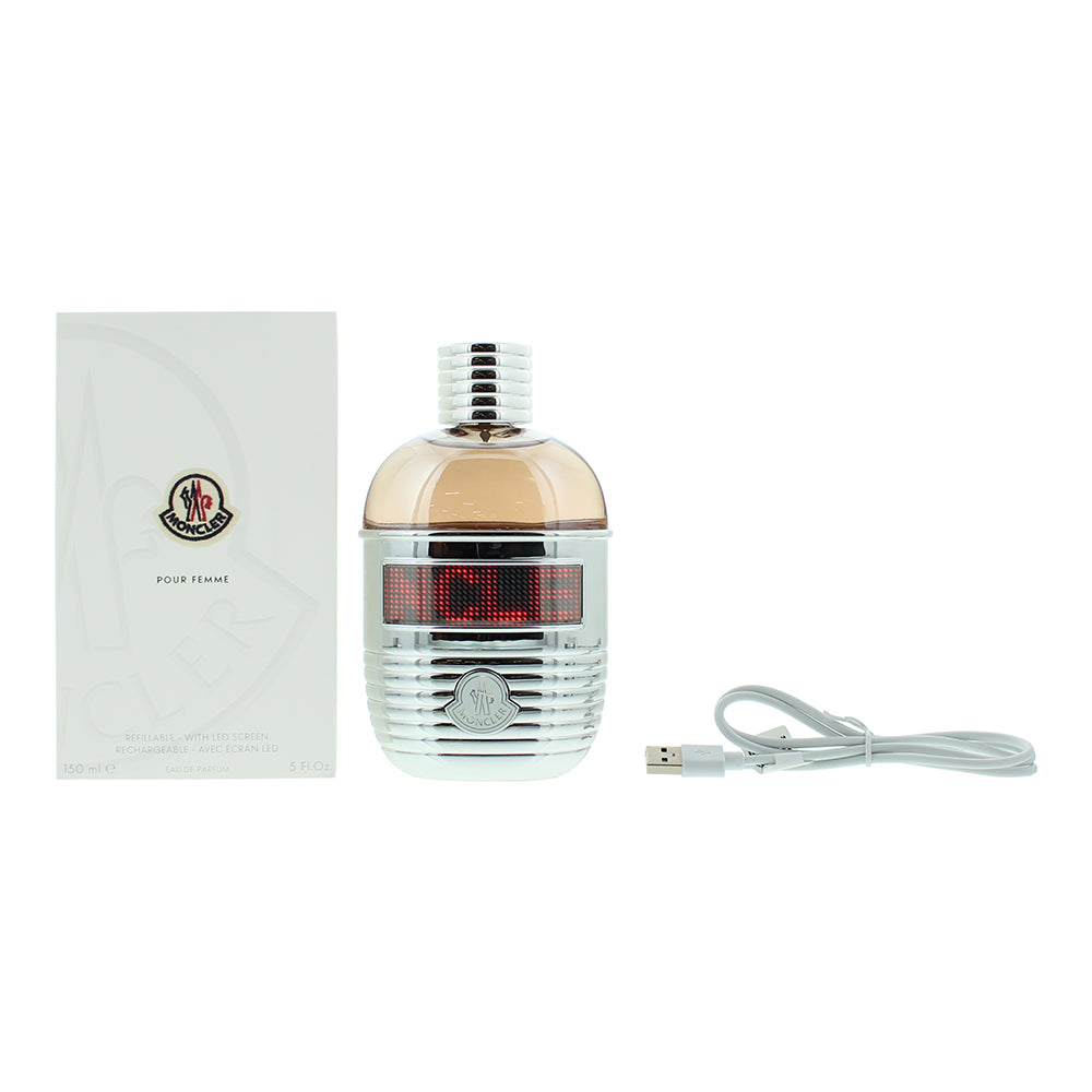 Moncler Pour Femme Refillable with LED Screen Eau de Parfum 150ml - Glow Empire