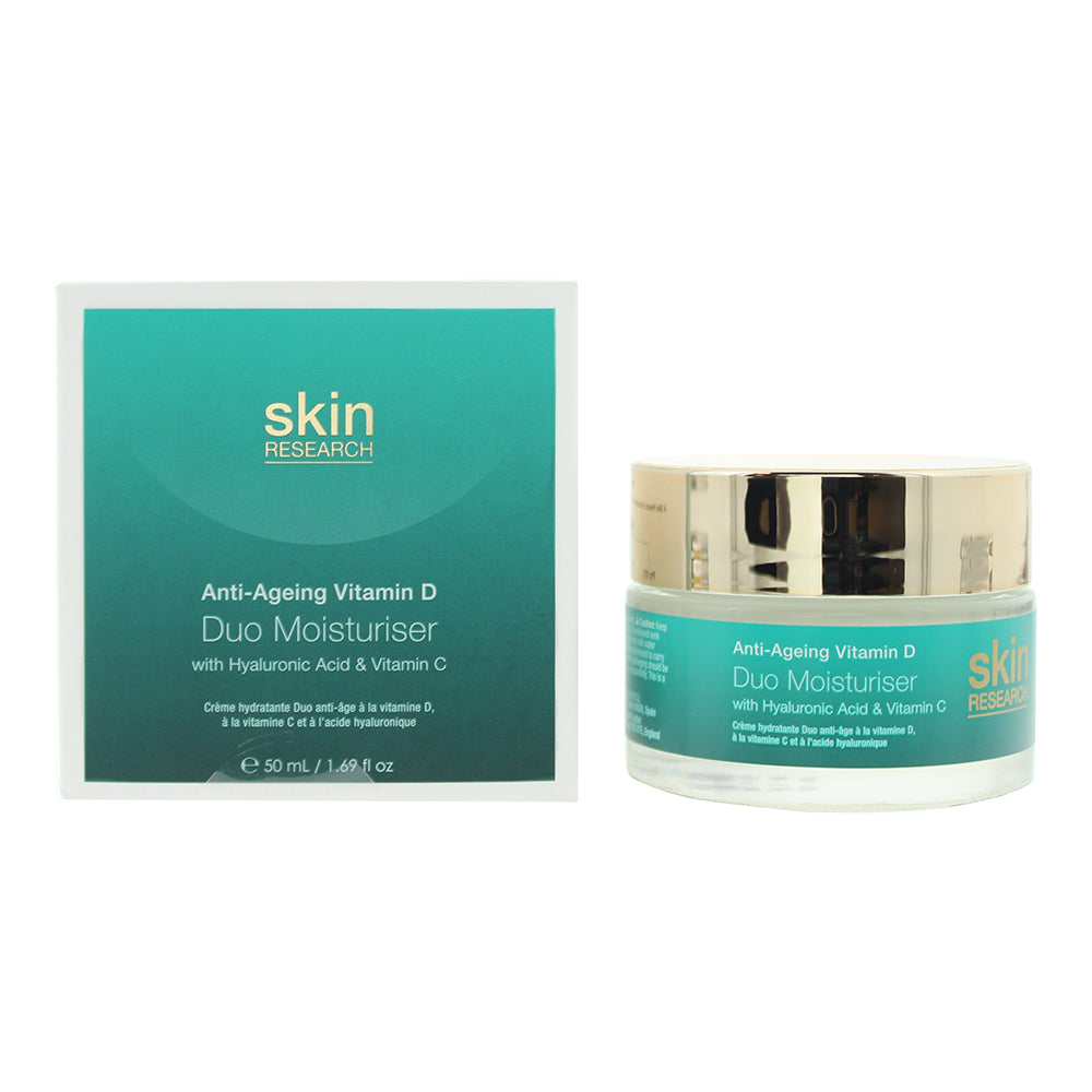 Skin Research Anti-Ageing Vitamin D with Hyaluronic Acid & Vitamin C Duo Moisturiser 50ml - Glow Empire