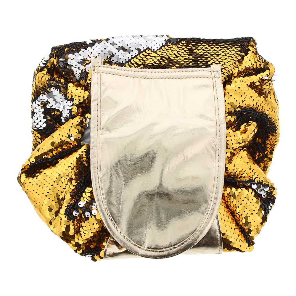 Bags Unlimited Sequin Make Up Bag - Gold - Glow Empire