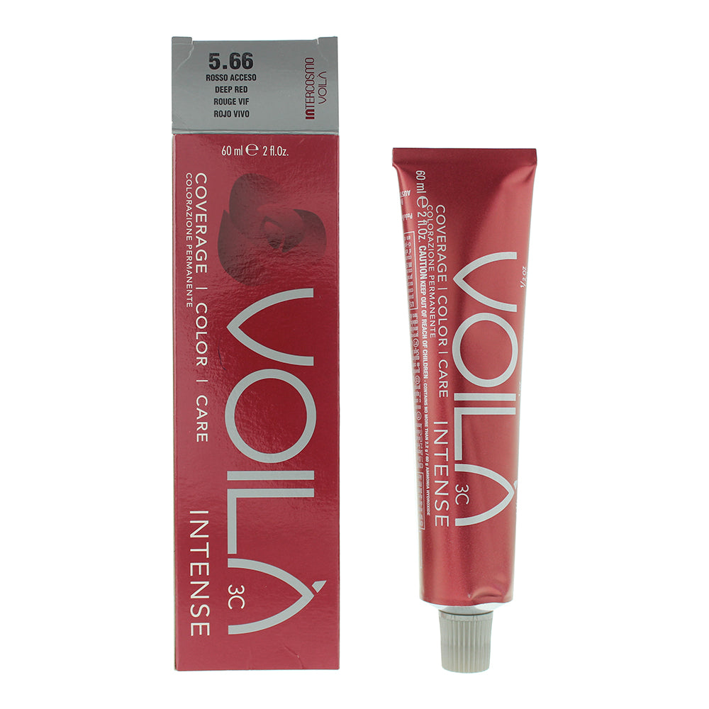 Intercosmo Voila Intense Hair Color 60ml - 5.66 Deep Red - Glow Empire