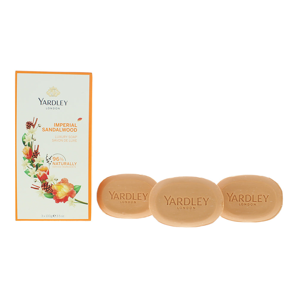 Yardley Imperial Sandalwood Soap 3 x 100g - Glow Empire