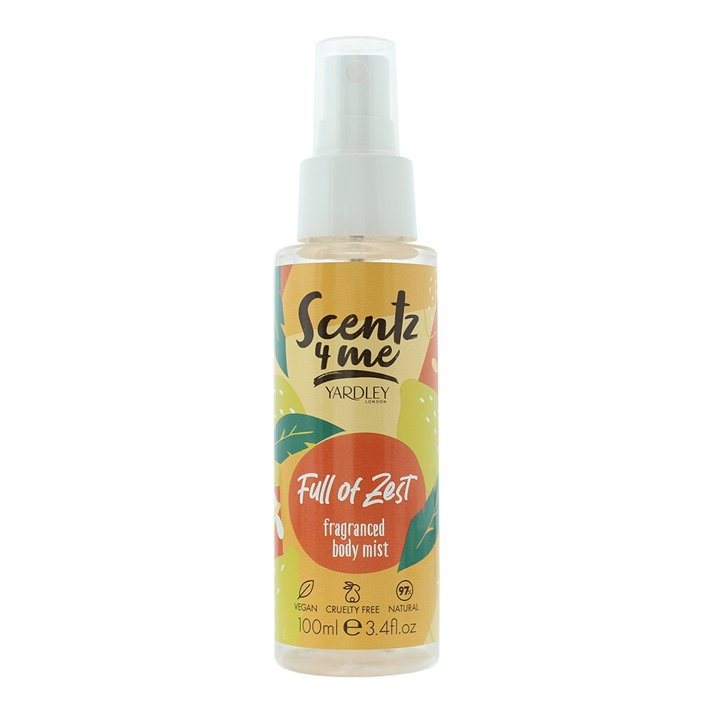 Yardley Scentz 4 Me Fragranced Body Mist 100ml - Full Of Zest - Glow Empire