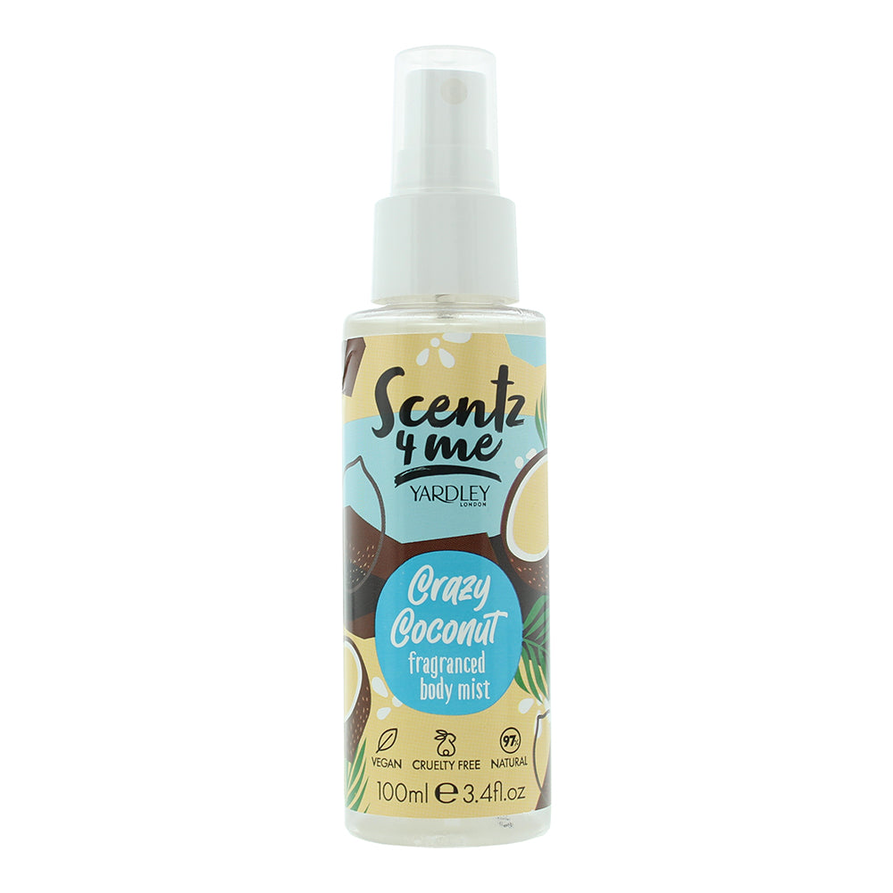 Yardley Scentz 4 Me Fragranced Body Mist 100ml - Crazy Coconut - Glow Empire