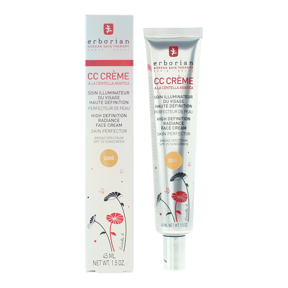 Erborian CC Creme Spf 25 Dore High Definition Radiance Face Cream 45ml - Glow Empire