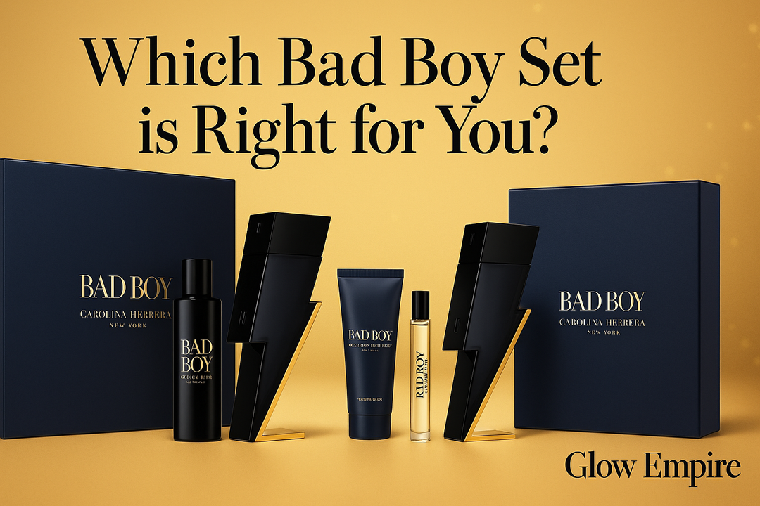 Carolina Herrera Bad Boy Gift Set Comparison-  Glow Empire