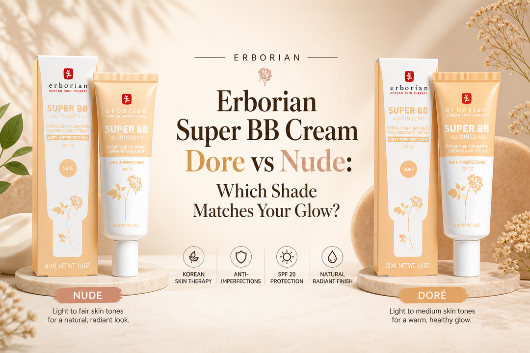 Erborian Super BB Cream Dore vs Nude-  Glow Empire