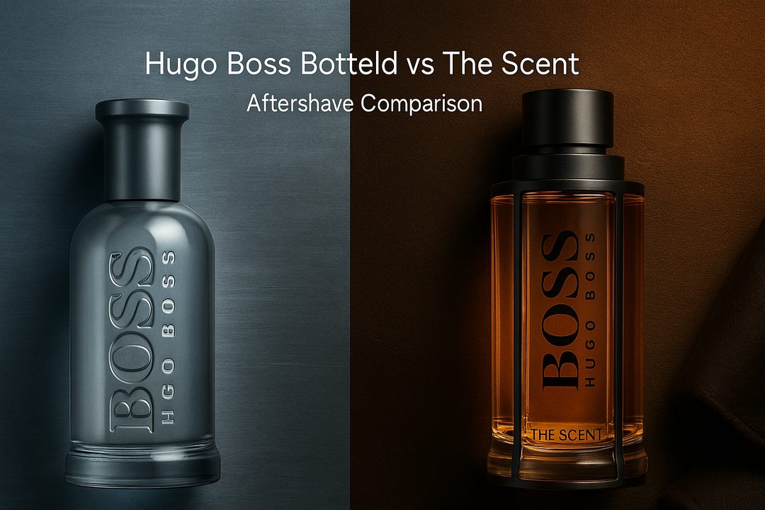 Hugo Boss Bottled vs The Scent Aftershave Comparison-   Glow Empire