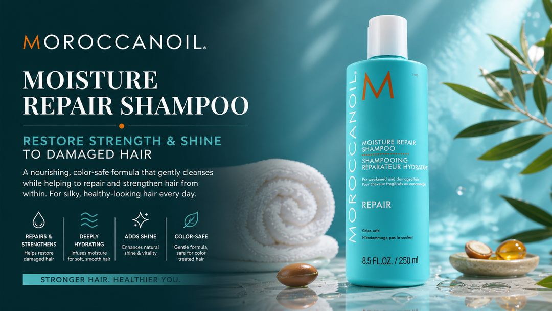 Moroccanoil Moisture Repair Shampoo Review UK- Glow Empire