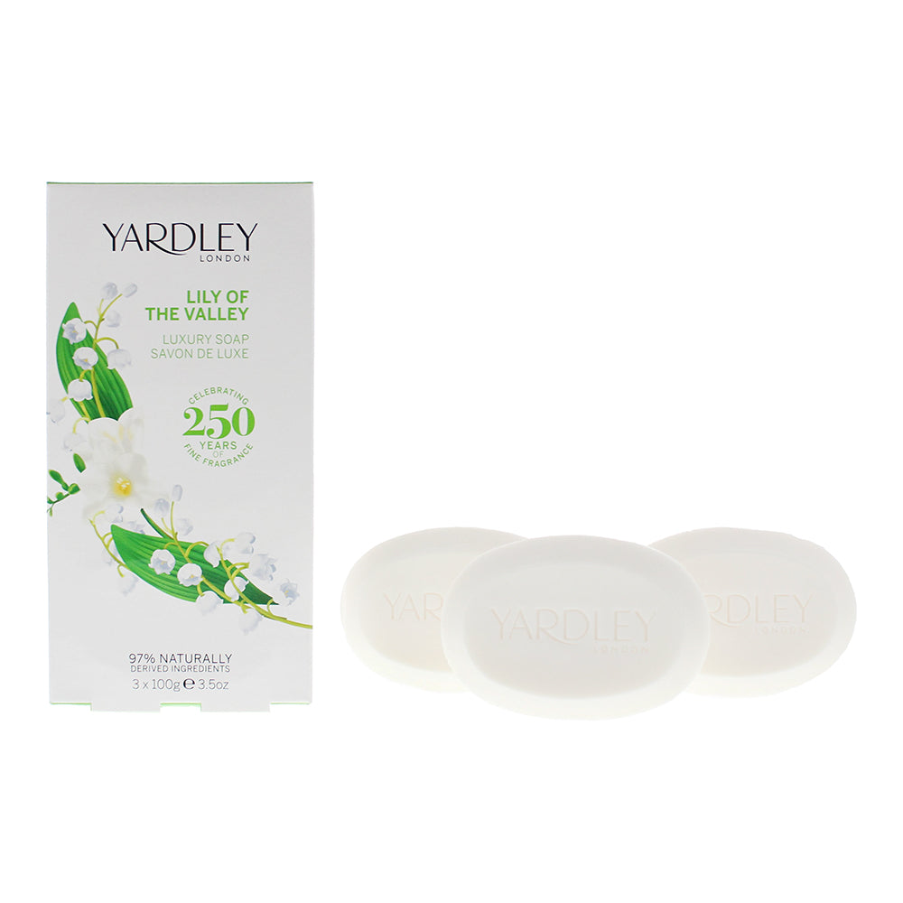 Yardley Lily Of The Valley Gift Set : 3 X Luxury Soap 100g - Glow Empire