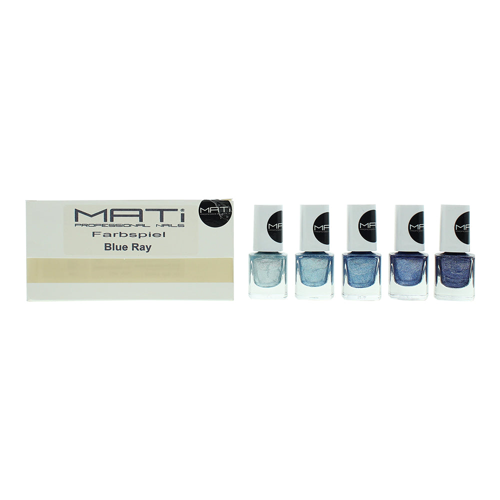 MATi Professional Nails Gift Set Blue Ray 5 x 5ml Nail Polish - Glow Empire