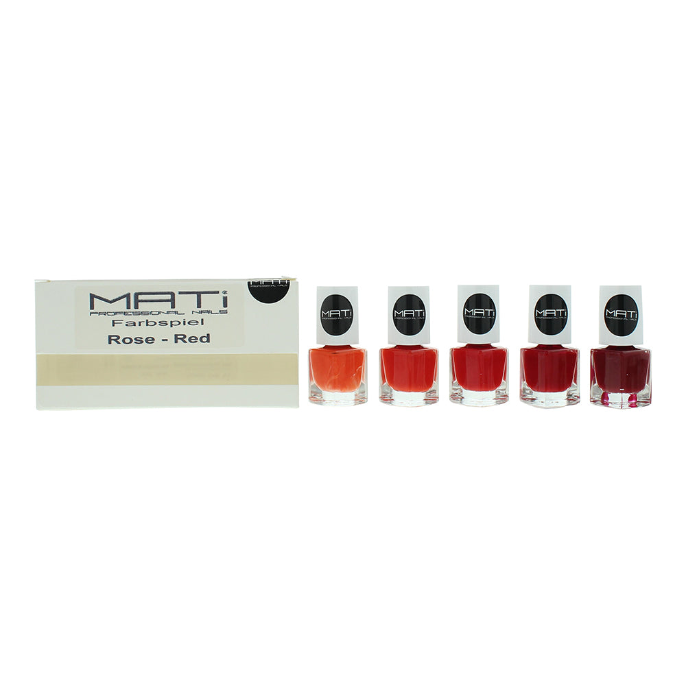 MATi Professional Nails Gift Set Red Rose 5 x 5ml Nail Polish - Glow Empire