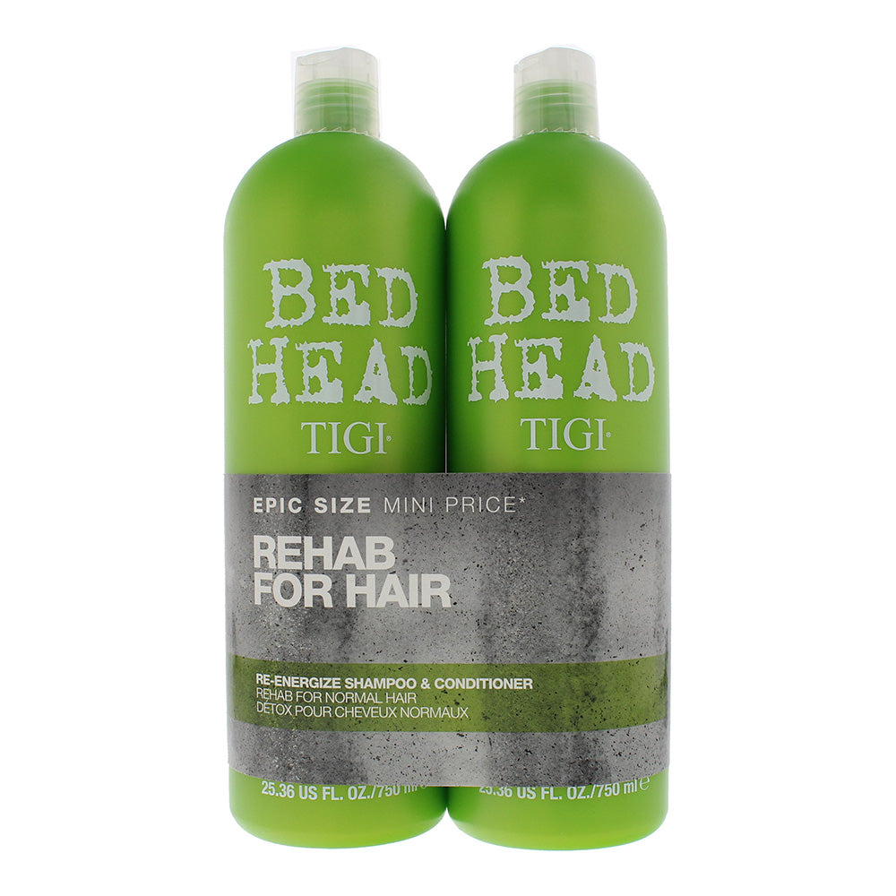 Tigi Bed Head Re-Energize Duo Pack Shampoo & Conditioner 750ml - Glow Empire