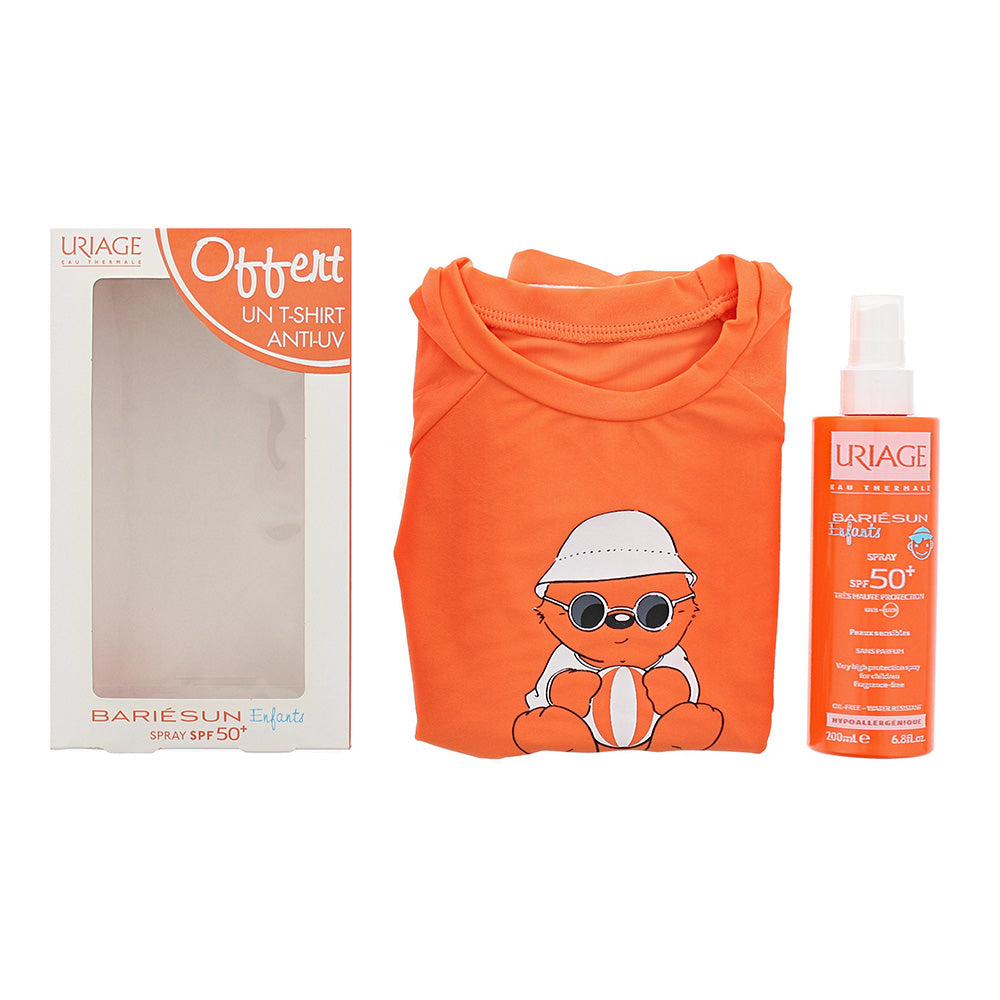 Uriage Bariésun Enfants Skincare Gift Set SPF 50 Spray 200ml & Anti-UV T-Shirt 3-5 Years - Glow Empire