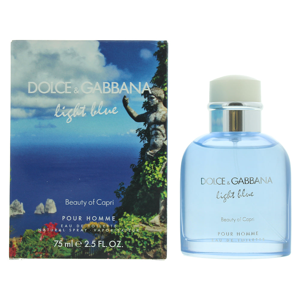 Dolce & Gabbana Light Blue Pour Homme Beauty of Capri Eau de Toilette 75ml Spray - Glow Empire