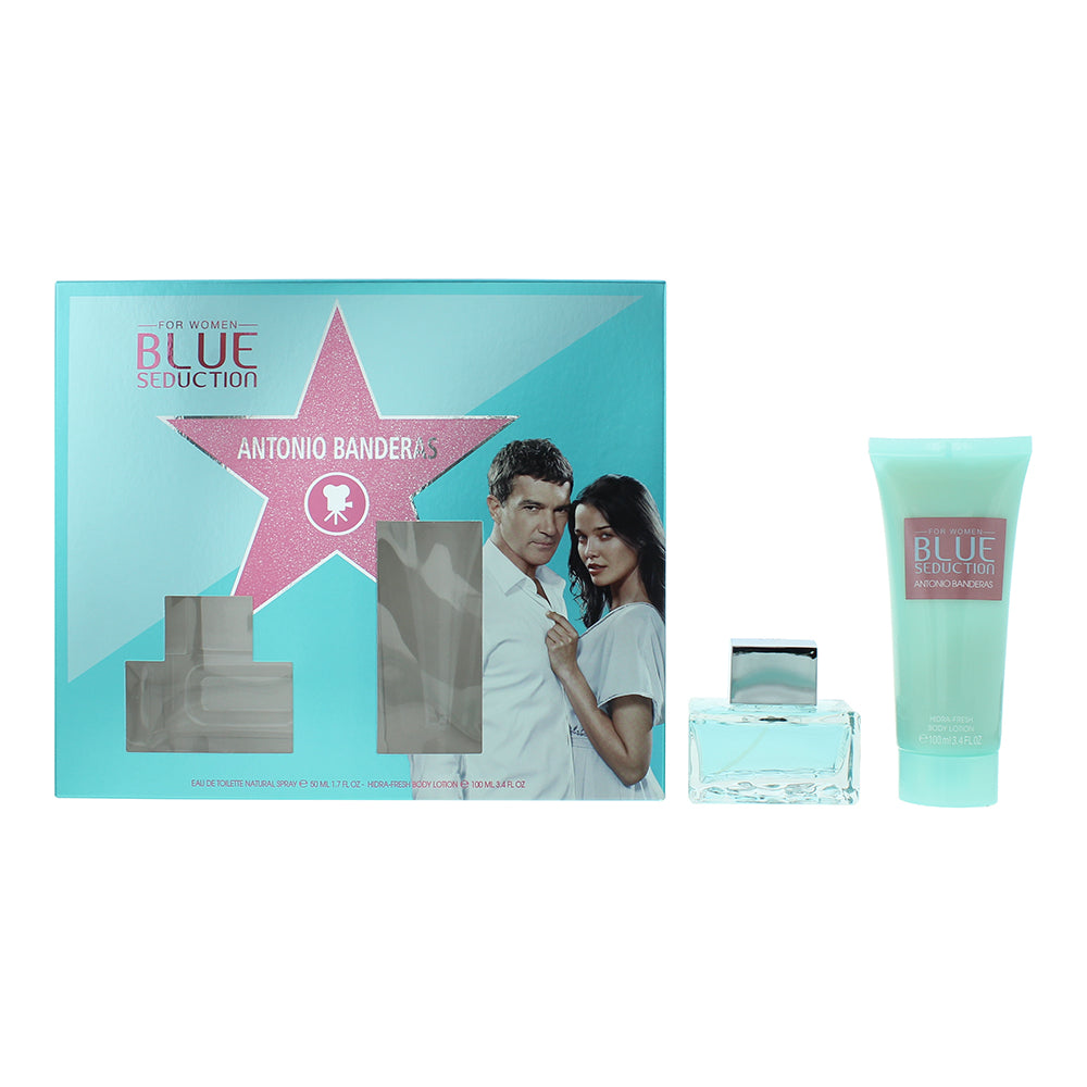 Antonio Banderas Blue Seduction 2-Piece Set (Eau de Toilette 50ml, Body Lotion 100ml) - Glow Empire