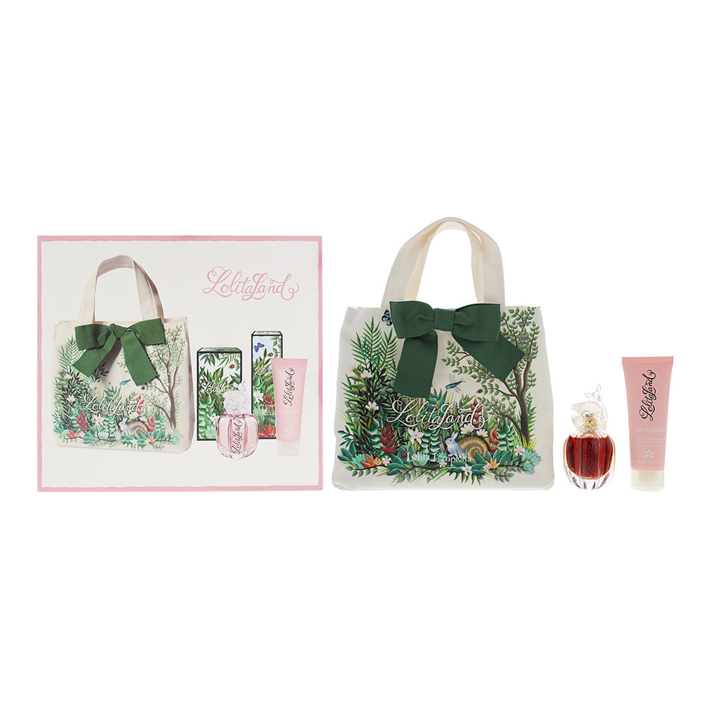 Lolita Lempicka Lolitaland 3-Piece Set Eau de Parfum 40ml, Body Lotion 75ml, Tote Bag - Glow Empire