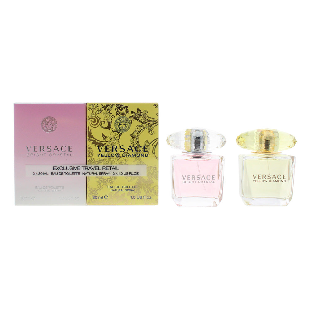 Versace Gift Set 30ml Yellow Diamond EDT + 30ml Bright Crystal EDT - Glow Empire