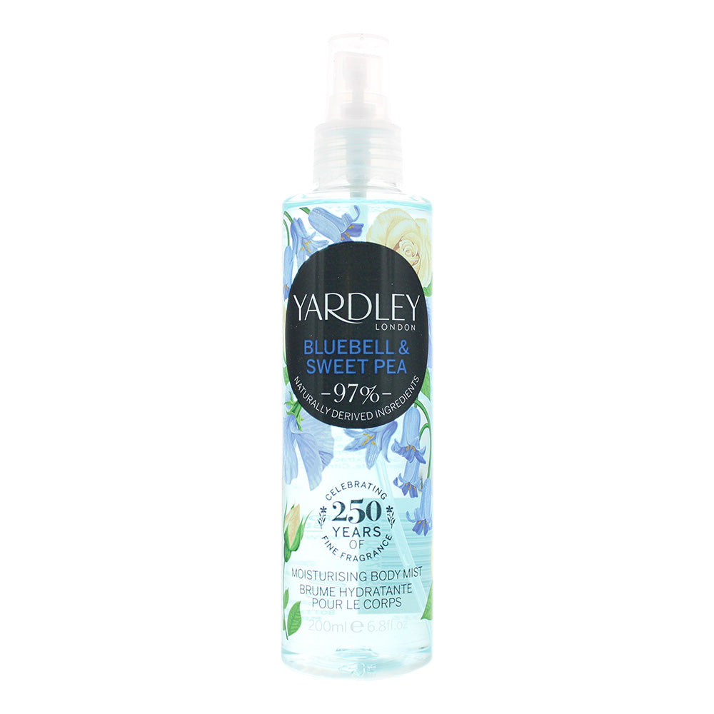 Yardley Bluebell & Sweet Pea Body Mist 200ml Spray - Glow Empire