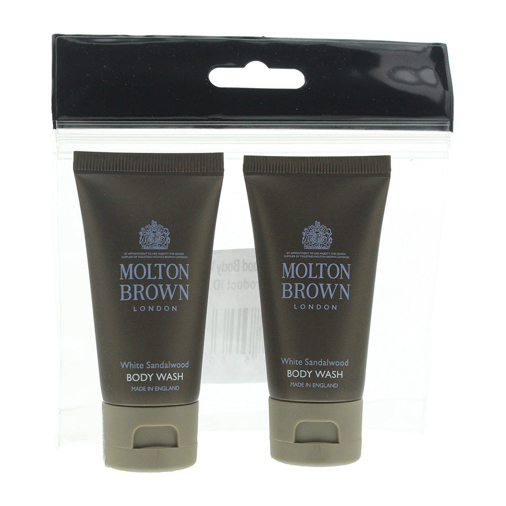 Molton Brown White Sandalwood Body Wash Gift Set 2 x 30ml - Glow Empire