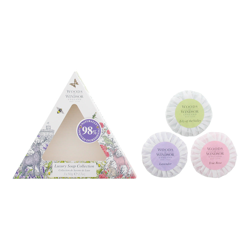 woods-of-windsor-3-piece-gift-set-true-rose-soap-50g-lavender-soap-50g-lily-of-the-valley-soap-50g - Glow Empire