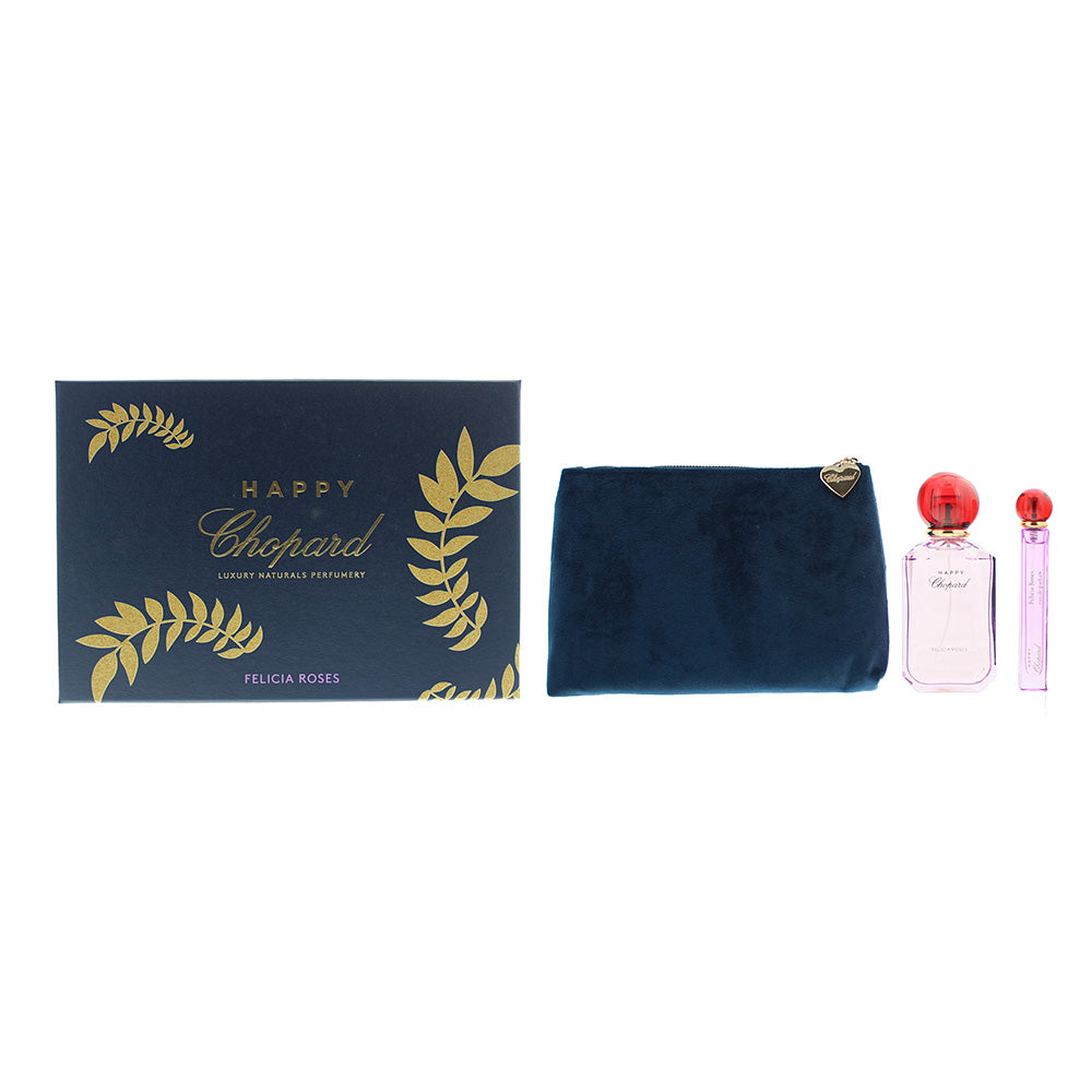 Chopard Happy Chopard Felicia Roses Gift Set 100ml EDP + 10ml EDP + Pouch - Glow Empire