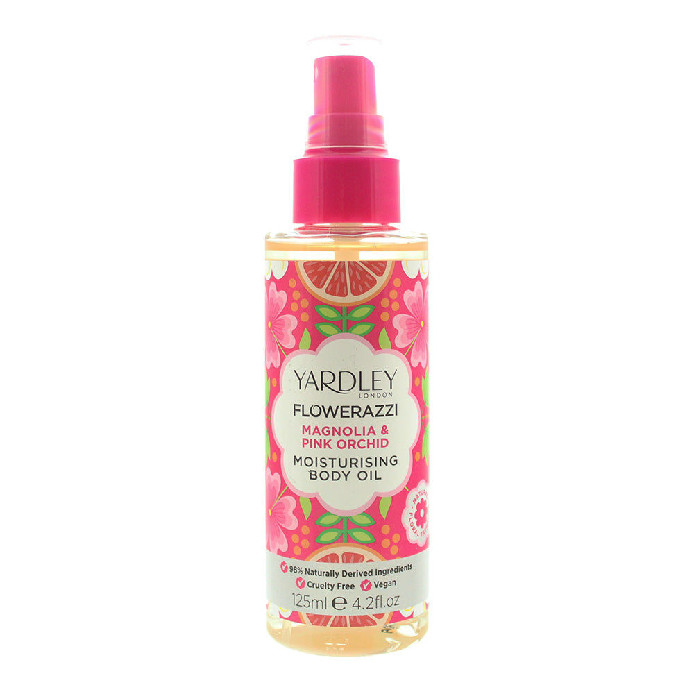 Yardley Flowerazzi Magnolia & Pink Orchid Body Oil 125ml - Glow Empire
