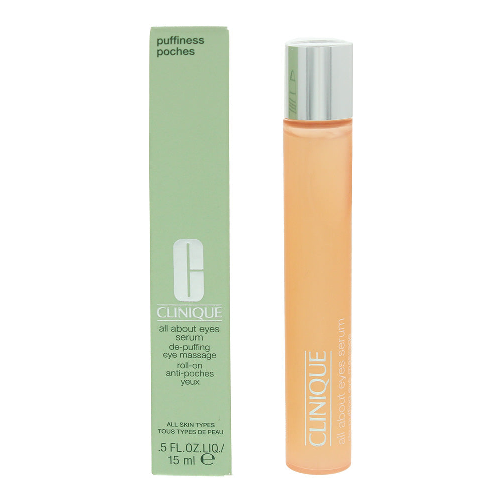 Clinique All About Eyes Serum De-Puffing Eye Massage Roll-On 15ml - Glow Empire