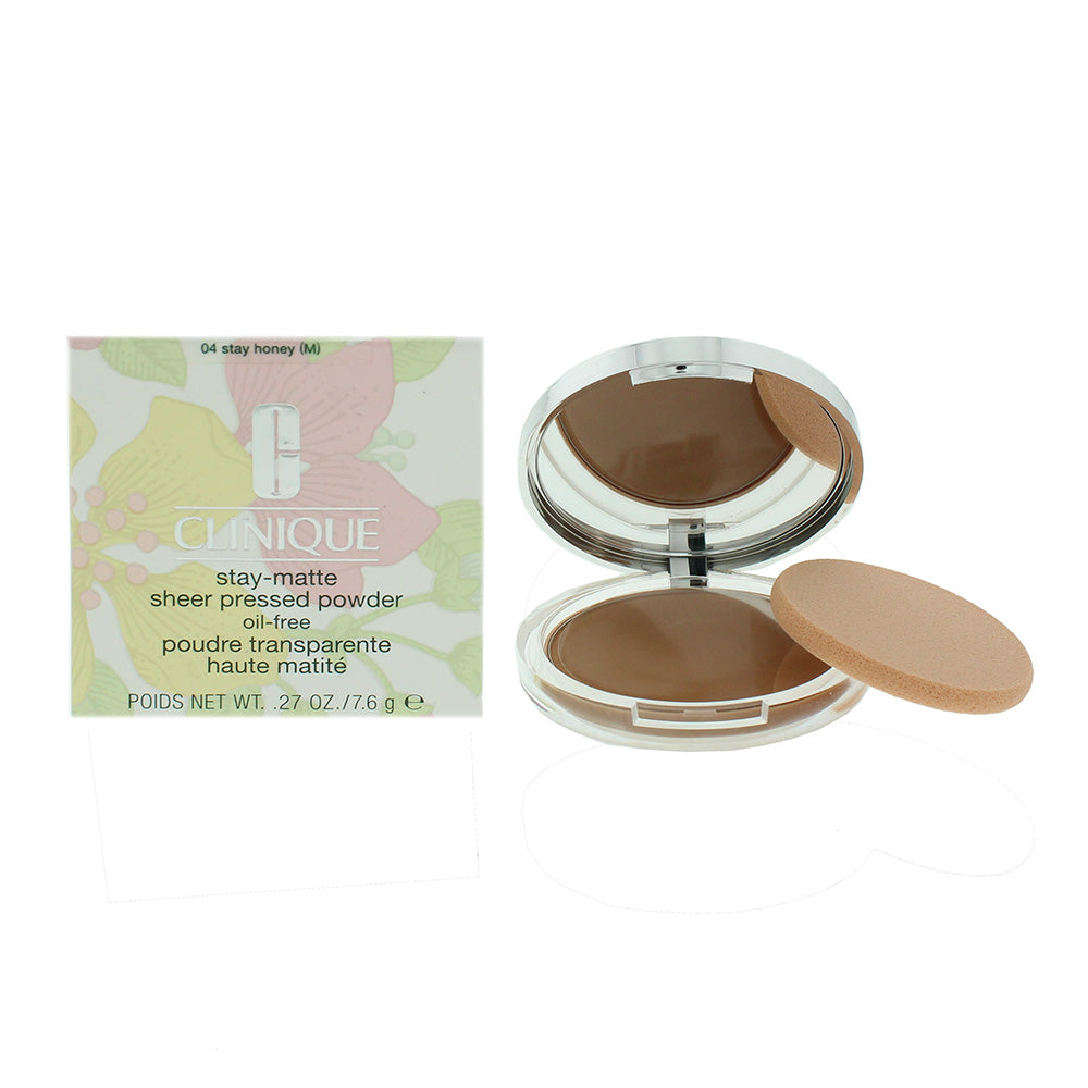 Clinique Stay-Matte Sheer Pressed Powder Oil-Free 7.6g - Honey - Glow Empire
