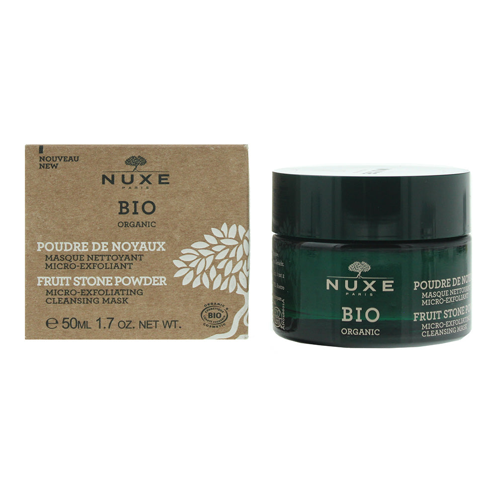 Nuxe Bio Organic Fruit Stone Powder Micro-Exfoliating Cleansing Mask 50ml - Glow Empire