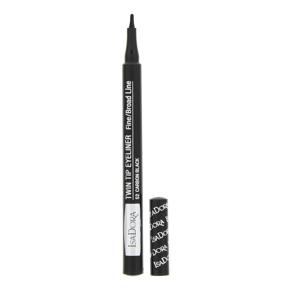 IsaDora Twin Tip Eyeliner 1ml - 52 Carbon Black - Glow Empire