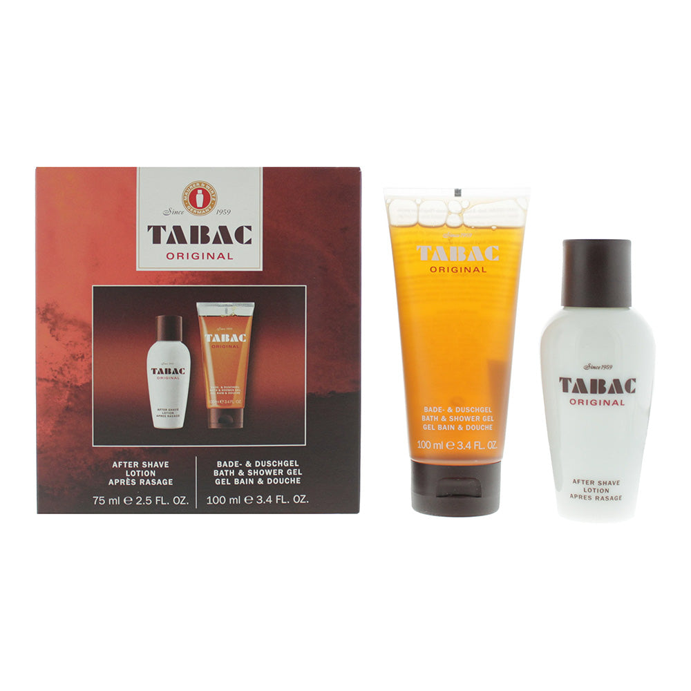Tabac Original 2-Piece Gift Set Aftershave Lotion 75ml, Shower Gel 100ml - Glow Empire