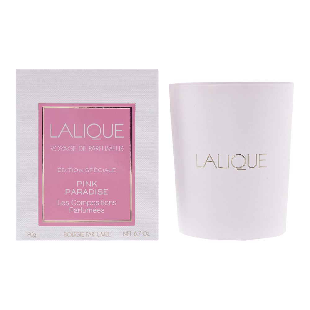 Lalique Les Compositions Parfumées Pink Paradise Candle 190g - Glow Empire