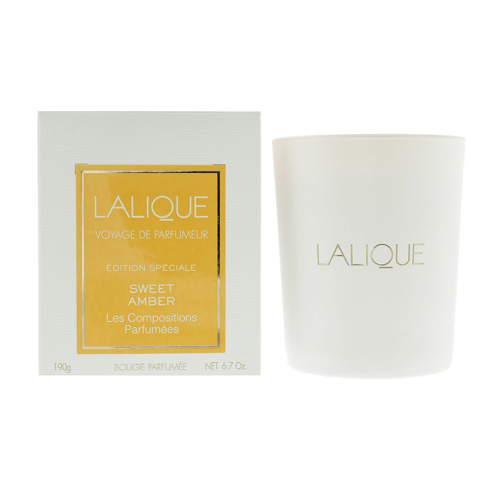 Lalique Les Compositions Parfumées Sweet Amber Candle 190g - Glow Empire
