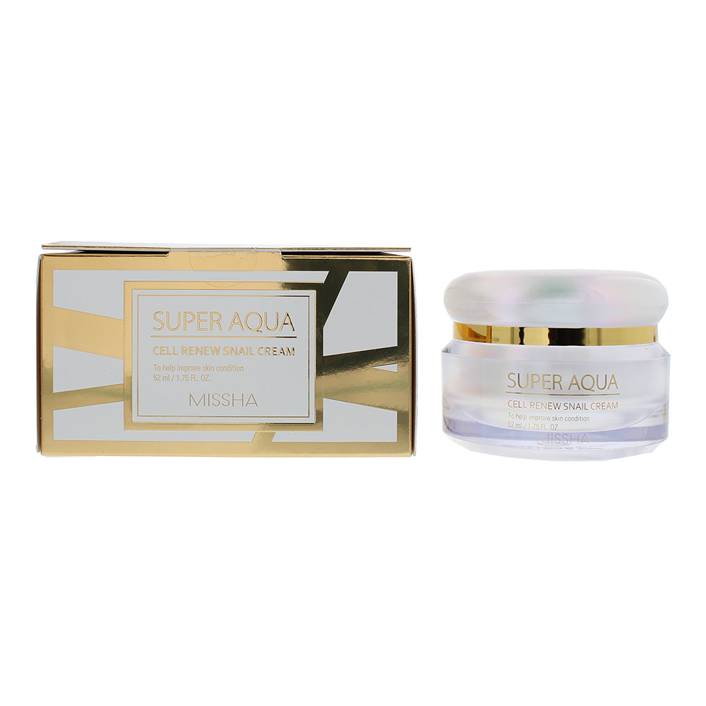 Missha Super Aqua Cell Renew Snail Cream 47ml - For Dry Skin - Glow Empire